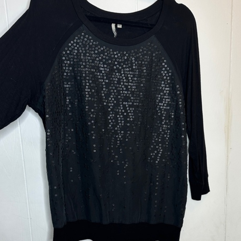 Calvin Klein Black Top with Silver Accents
